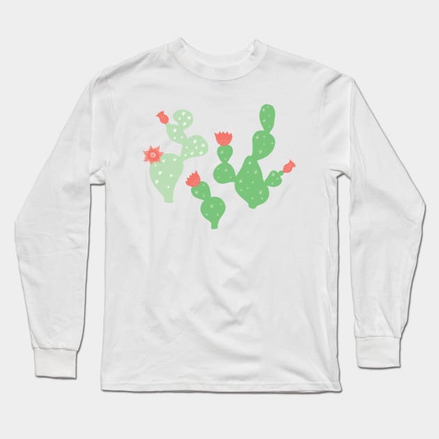 Summer Cactus Long Sleeve T-Shirt by Jackie Hurd